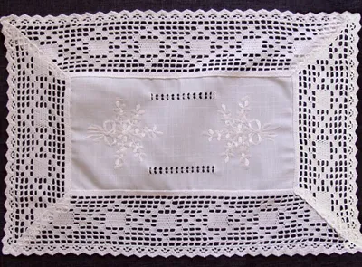 Produktbild von Tischset Landhaus Häkelspitze 35x50 cm