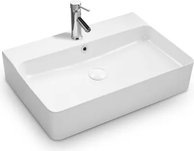 Obrázek produktu pro Umyvadlo ze série SOHO 2.0 s tenkým okrajem 60 x 42 cm z nejkvalitnější keramiky, vhodné k montáži na stěnu nebo jako umyvadlo na desku s otvorem pro baterii