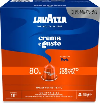 A box of Lavazza coffee capsules.