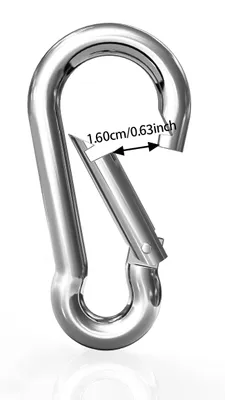 Imagen del producto de Dos mosquetones de acero inoxidable, de 9 x 90 mm, para fijaciones
