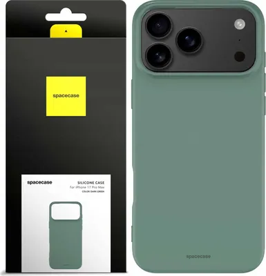 Image de Étui en silicone SPACECASE Silicone Case pour iPhone 17 Pro Max Vert