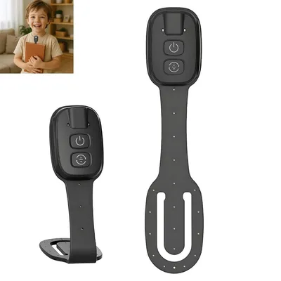 Produktbild von LED Leselampe Clip, tragbare Buchlampe mit Augenschutz, 7 LEDs, 5 Helligkeitsstufen, 3 Farbtemperaturen, wiederaufladbare Nachtlampe, Schwarz