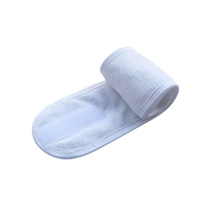 Produktbild von Frauen verstellbares breites Haarband Yoga SPA Bad Waschen Gesicht Stirnband Make-up Zubehör-Weiß