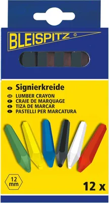 Produktbild von Bleispitz Signierkreide 12 Stück, Markierkreide, Forstkreide, Kreide, Reifenkreide, Baukreide Farbe:schwarz