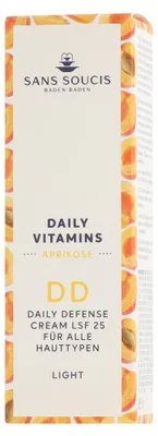 Imagen del producto de Sans Soucis: Crema facial diaria con vitaminas y extracto de albaricoque, color claro, protección solar SPF 25, tono claro (30 ml)