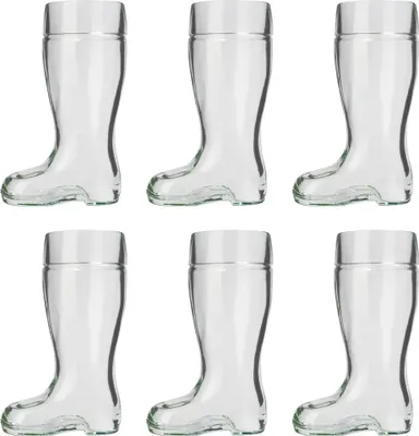 Produktbild von Biergläser, Bierstiefel 6er Set - 1 Liter