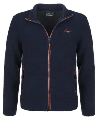 Produktbild von Leitfeuer Damen Fleecejacke mit Stehkragen - Jacke Berberfleece mit Reißverschlusstaschen in Dunkelblau Größe 3XL