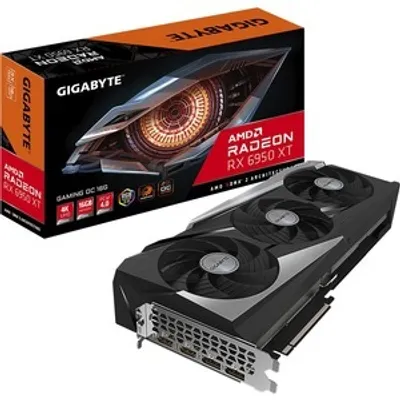 Produktbild von GIGABYTE GAMING Radeon RX 6950 XT OC, Radeon RX 6950XT, 16 GB, GDDR6, 256 Bit, 7680 x 4320 Pixel, PCI Express 4.0