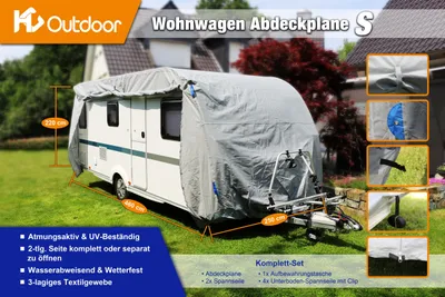 Produktbild von HC Outdoor Wohnwagen Abdeckplane Größe S 460 x 250 x 220 cm
