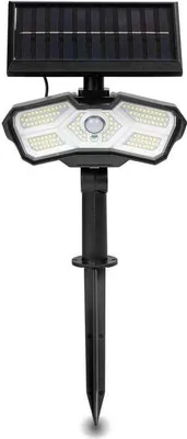 Produktbild von EASYmaxx LED-Solarstrahler für außen mit Bewegungsmelder Solarleuchte Flexibel positionierbar 3 verstellbare Modi Fernbedienung inklusive - Schwarz