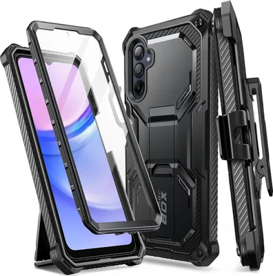 Produktbild von I-Blason, Carbon Rundumhülle für Samsung Galaxy A15 Armorbox, Schwarz