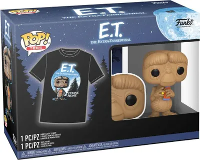 Produktbild von E.T. Der Außerirdische Funko POP! Figur + T-Shirt Set - E.T. mit Candy