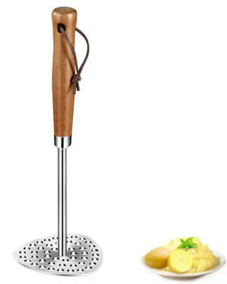 Productafbeelding van Aardappelstamper - RVS met lange handgreep - Geschikt voor aardappelpuree, fruit en groenten - Vaatwasmachinebestendig