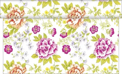 Produktbild von Sovie HOME Tischläufer Enna aus Linclass® Airlaid 40 cm x 4,80 m, 1 Stück - Floral Blumen