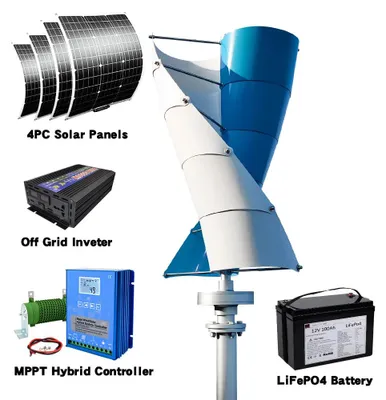 Productafbeelding van Windturbine - Verticale As Windmolen - Duurzame Generator - Energie Opwekker - 5000W Vermogen - 24V