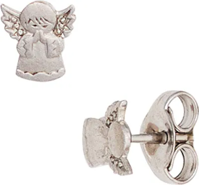 Produktbild von JOBO Kinder Ohrstecker Engel Schutzengel 925 Sterling Silber teilmattiert Ohrringe