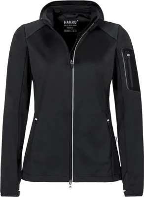 Produktbild von HAKRO Damen Light-Softshelljacke Sidney 256, schwarz, XL