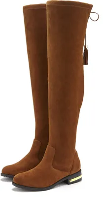 Produktbild von LASCANA Overkneestiefel Stiefel, Langschaftstiefel, camel Größe 39