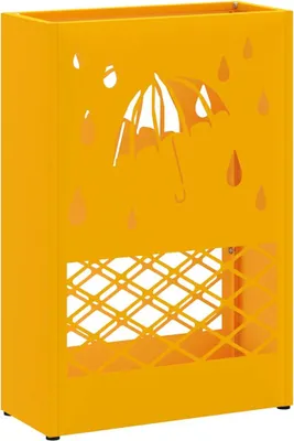 Immagine prodotto di vidaXL Porta ombrellone giallo senape 28 x 12 x 41 cm acciaio