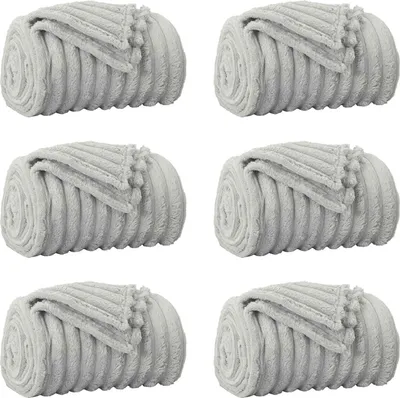 Produktbild von vidaXL Wohndecken 6 pcs Grau 270 x 240 cm Fleece