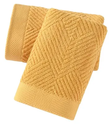 Imagen del producto de Omgoods - Juego de 2 toallas amarillas de 33x74 cm - Algodón super suave y absorbente