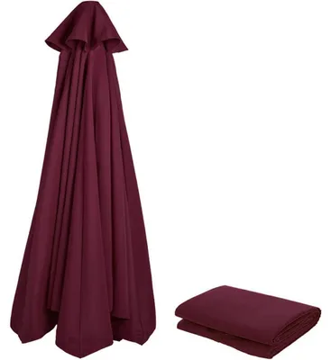 Image de Housse de remplacement pour parasol, 230 cm, 6 baleines, beige/kaki, protection UV, résistant au vent, pour jardin et terrasse
