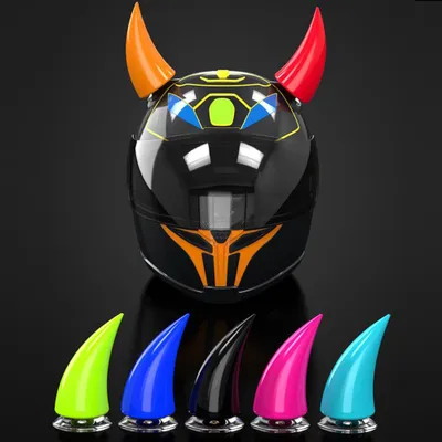 Produktbild von Universal Motorrad Zubehör Helm Suction Cup Horn Kunststoff Gummi Dekoration schwarz