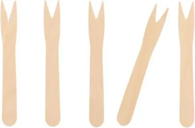 Produktbild von 10000 Papstar Pommes-Frites-Gabeln, Holz pure 8,5 cm 37529