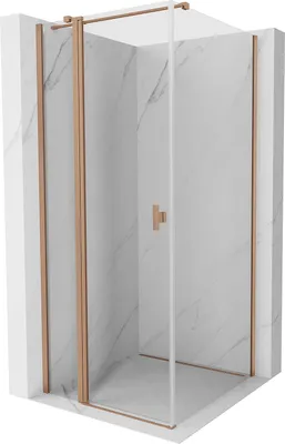 Produktbild von Mexen Mist T Duschkabine Schwingtür 100 x 100 cm, transparent, gebürstetes Kupfer - 8A4T-100-100-65-00