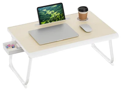 Produktbild von SONGMICS Laptoptisch, Klappbar, für Bett, 60 x 40 x 27 cm – Naturbeige