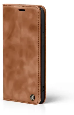 Produktbild von Handy Hülle für Apple iPhone 13 Pro Max Klapphülle Bookcase Flip Cover Handy Tasche Etui Farbe: Hellbraun