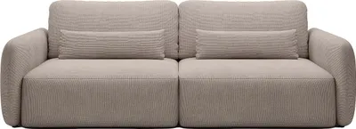 Produktbild von Sofa mit Schlaffunktion 3-Sitzer - Strukturstoff - Taupe - VOPOZA