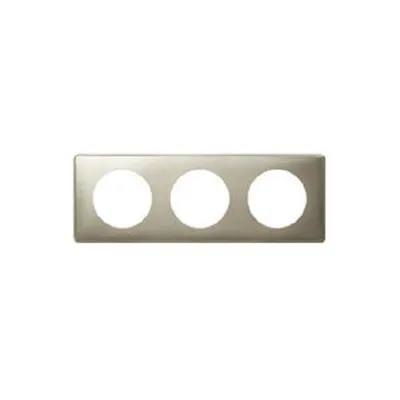 Produktbild von Legrand 068903 - Céliane Platte - eloxiert - 3 Beiträge - Titan