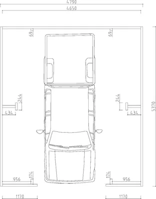 Produktbild von Fjordholz Holzgarage Modell Rhön 44