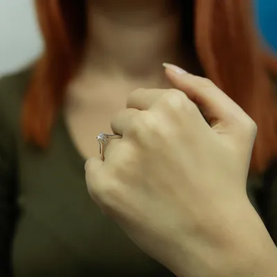 Produktbild von 0,28 Carat Solitär Diamantring Antragsring 14 Karat Weißgold