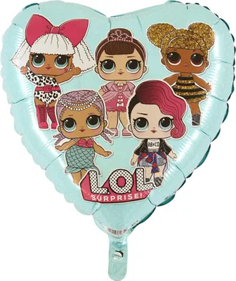 Produktbild von 18"/Ø46cm Herz Folienballon "LOL Surprise" Tiffany