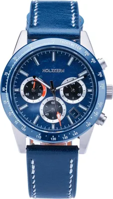 Holzkern Herrenuhr Titan Neverrest Marmor/Blau 1