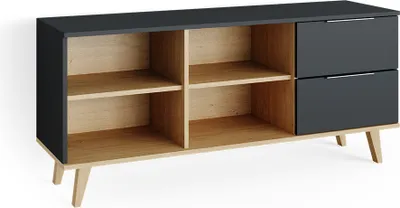 Image de Commode avec tiroirs Vicco Nautica Anthracite 134x61cm, Model 36739