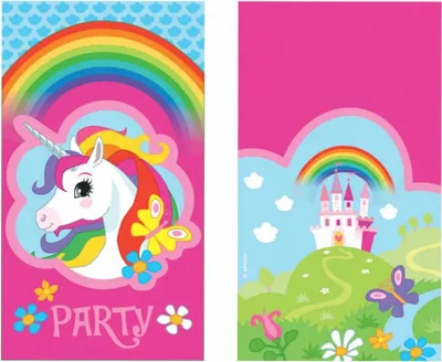 Immagine prodotto di amscan 9902108 Invito unicorno - 8 pezzi