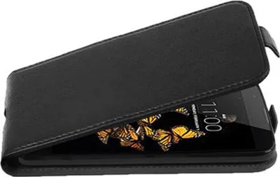 Obrázek produktu pro Cadorabo Ochranné pouzdro pro LG K8 2016 Black Flip Case Cover Faux Leather Mobile Case