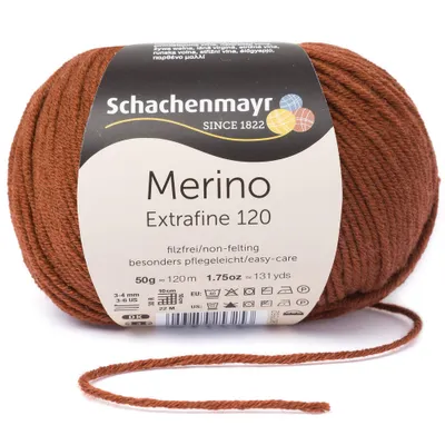 Produktbild von Schachenmayr Merino Extrafine 120, 50g Kupfer Handstrickgarne