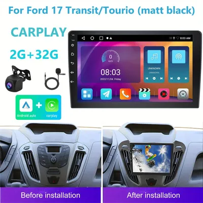 Productafbeelding van Autonavigatie - Autoradio - Navigatiesysteem - CarPlay Stereo - Android Auto - 9 Inch Touchscreen