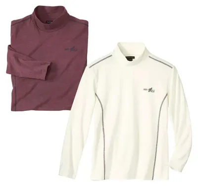 Produktbild von Atlas For Men - Oberteil Rollkragen für Herren (2er-Pack) AF1882 (XXL) (Burgunderrot/Ecru)