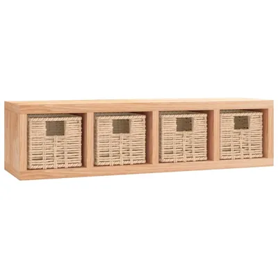 Obrázok produktu pre Nástenná polica s košmi 62x18x16 cm masívny orech