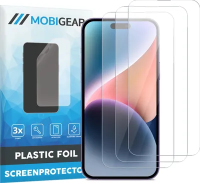 Produktbild von Mobigear iPhone 14 Pro Max Displayschutz Schutzfolie - Hüllenfreundlich (3er Pack)