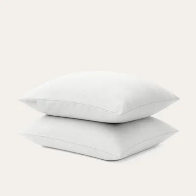 Produktbild von HappyBed | Weißer Kopfkissenbezug 2 Stück - 60x70cm - Mikrofaser