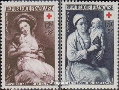 Produktbild von Briefmarken Frankreich 1953 Mi 984-985 (kompl.Ausg.) postfrisch Rotes Kreuz