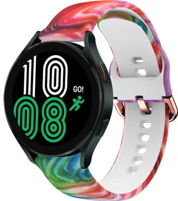 Produktbild von Strap-it Samsung Galaxy Watch 4 40mm Buntes Silikonarmband