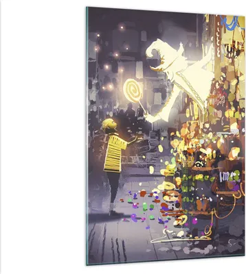 Produktbild von Bilder auf glas - Einteilig - Fantasie Märchen - 80x120cm - Glasbilder - Wandbilder - Bilder - zum Aufhängen bereit - Wanddekoration aus Glas - Glas Bilder - Wandbild auf Glas - GPA80x120-3901