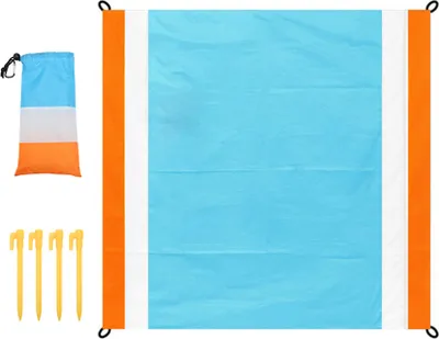 Produktbild von Sandfreie Stranddecke, wasserdichte Strandmatte, kompakte Outdoor-Decke, ideal für Picknick, Reisen, Wandern, Camping und Musikfestivals